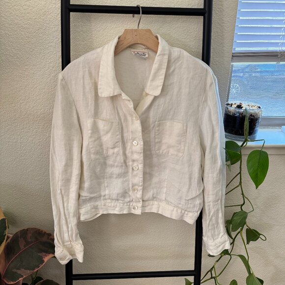 Vintage Talbots Irish Linen Cropped Jacket - Picture 1 of 4